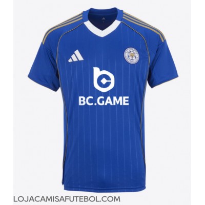 Camisa de Futebol Leicester City Boubakary Soumare #24 Equipamento Principal 2025-26 Manga Curta Camisa de Futebol Leicester City Boubakary Soumare #24 Equipamento Principal 2025-26 Manga Curta